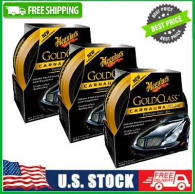3 PACK Meguiar's Gold Class Carnauba Plus Premium Paste Wax, G7014J, 11 oz