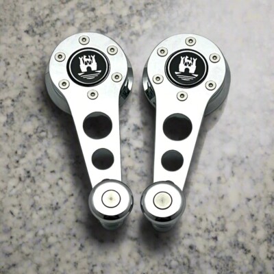 Window Cranks for 68-79 VW Bay Window Bus, Type 2 Chrome w/Chrome knob RALLYE WB