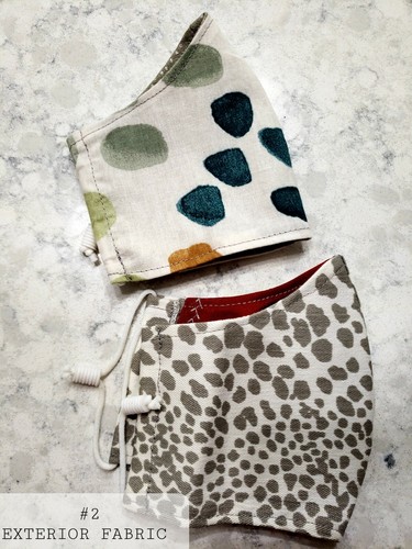 TWO SUPER CUTE FACE MASKS, 2 Pack Fitted Face Covering, Reversible & Adjustable - Picture 2 of 9