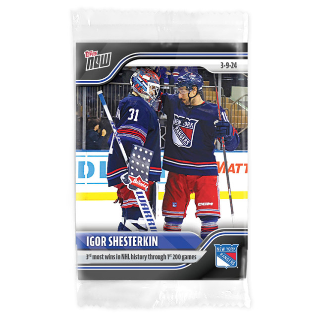 Igor Shesterkin - 2023-24 NHL TOPPS NOW® - Sticker #143 PRESALE NEW YORK RANGERS