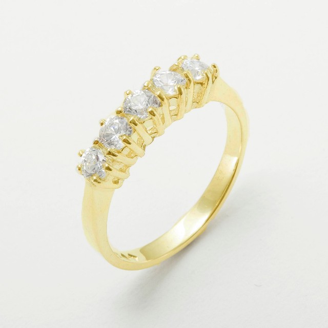 10k Yellow Gold Cubic Zirconia Womens Eternity Ring Sizes 4 to 12 eBay