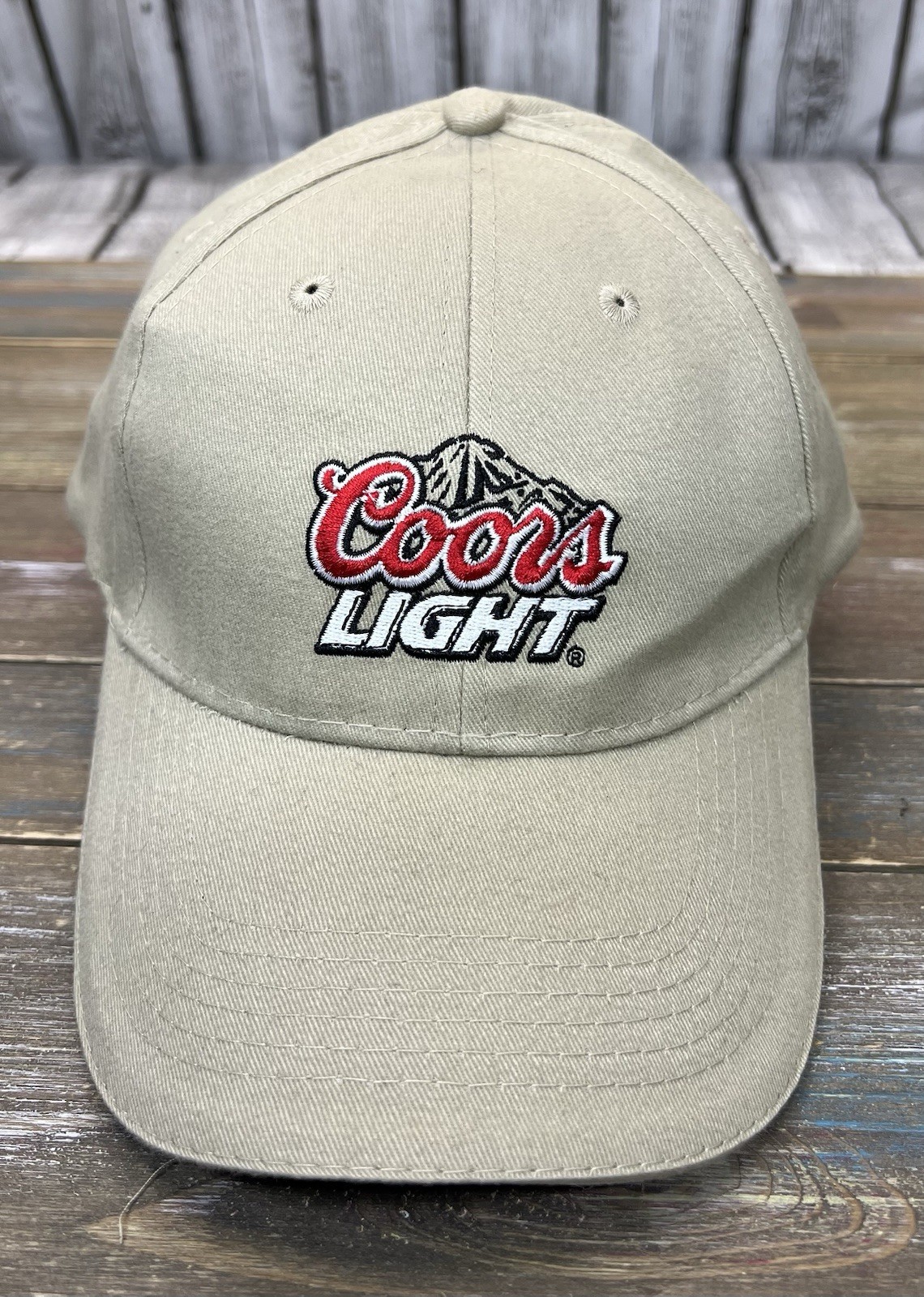 Coors Light Adjustable Tan Beer Cap Hat Clean Excellent Condition Photos Included  