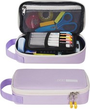 Zipper Cases for Office Organizer Purple for Girls, Portable Pencil Pouch A
