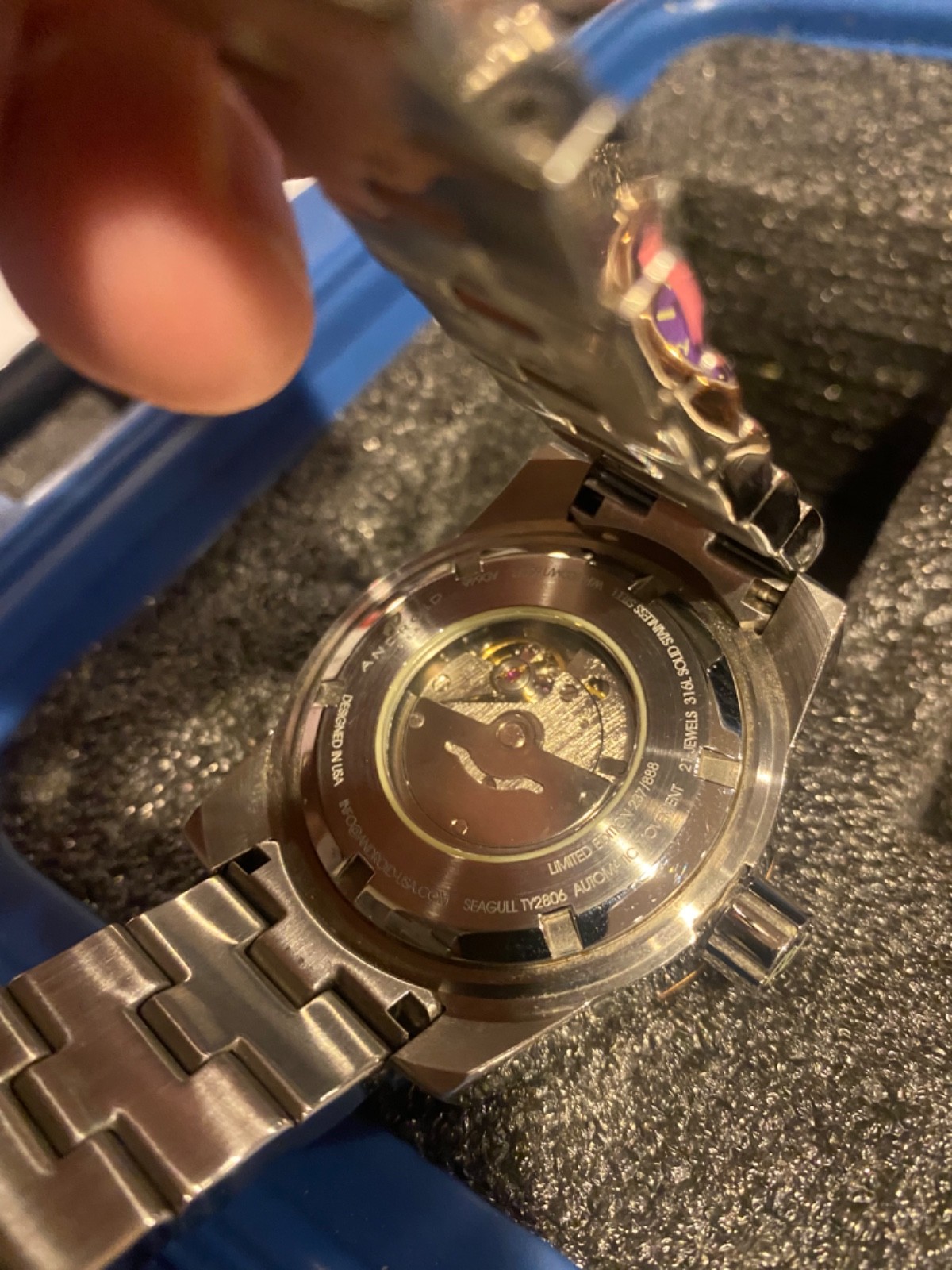 Android Volcano AD596PUR 50MM Automatic Watch Sea… - image 4