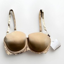 Calvin Klein Seductive Comfort Push Up Bra Nude/Beige Bare Size 32DD NEW