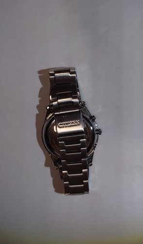 Citizen Date Acier Inoxydable Eco-Drive Solaire Homme Montre Authentique Travail - Photo 4 sur 4