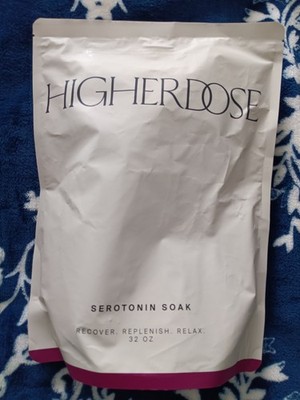 HIGHERDOSE Serotonin Soak Bath Salts, Eucalyptus Scent 32 oz No Parabens