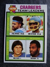 1979 Topps #338 San Diego Chargers Team Leaders Jefferson Football Card NM