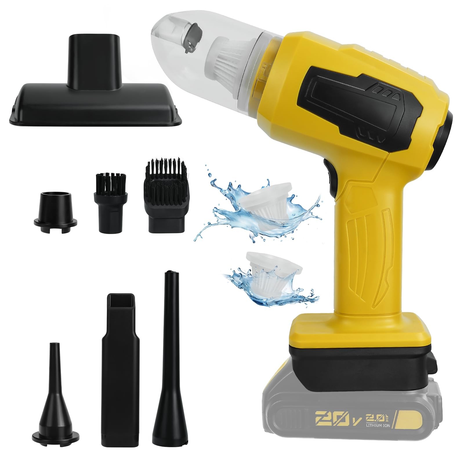 Cordless Handheld Vacuum Cleaner for DeWalt 20V Max Li-ion Battery, 120W/10KP...
