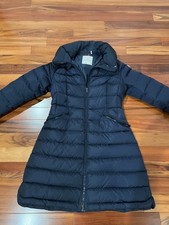 Moncler Flammette Long Down Jacket Coat / Nav...