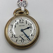 Waltham Open Face Rail Road Pocket Watch 17j  43.8mm