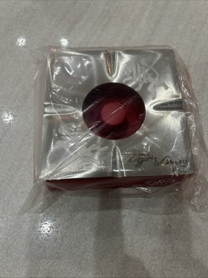L&M Design Aschenbecher Kunststoff Metall Rot 2teilig NEU Liggett & Meyers