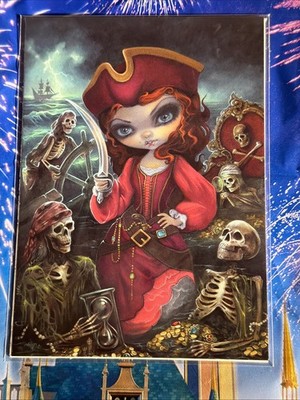 2026 Disney Jasmine Becket-Griffith Red Pirates Of The Caribbean Postcard