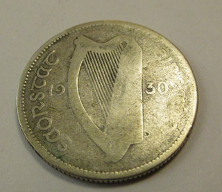 1930 Irish Bull Shilling Silver 0.750 Royal Mint _