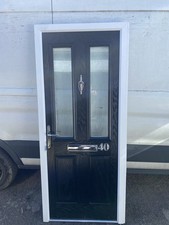 Used Upvc Black Front Composite Door 