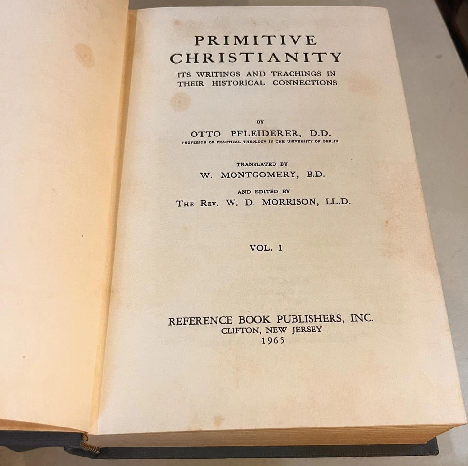 Primitive Christianity: Library of Religious and Philosophic Thought Volumes 1-3 - Image 3 of 4
