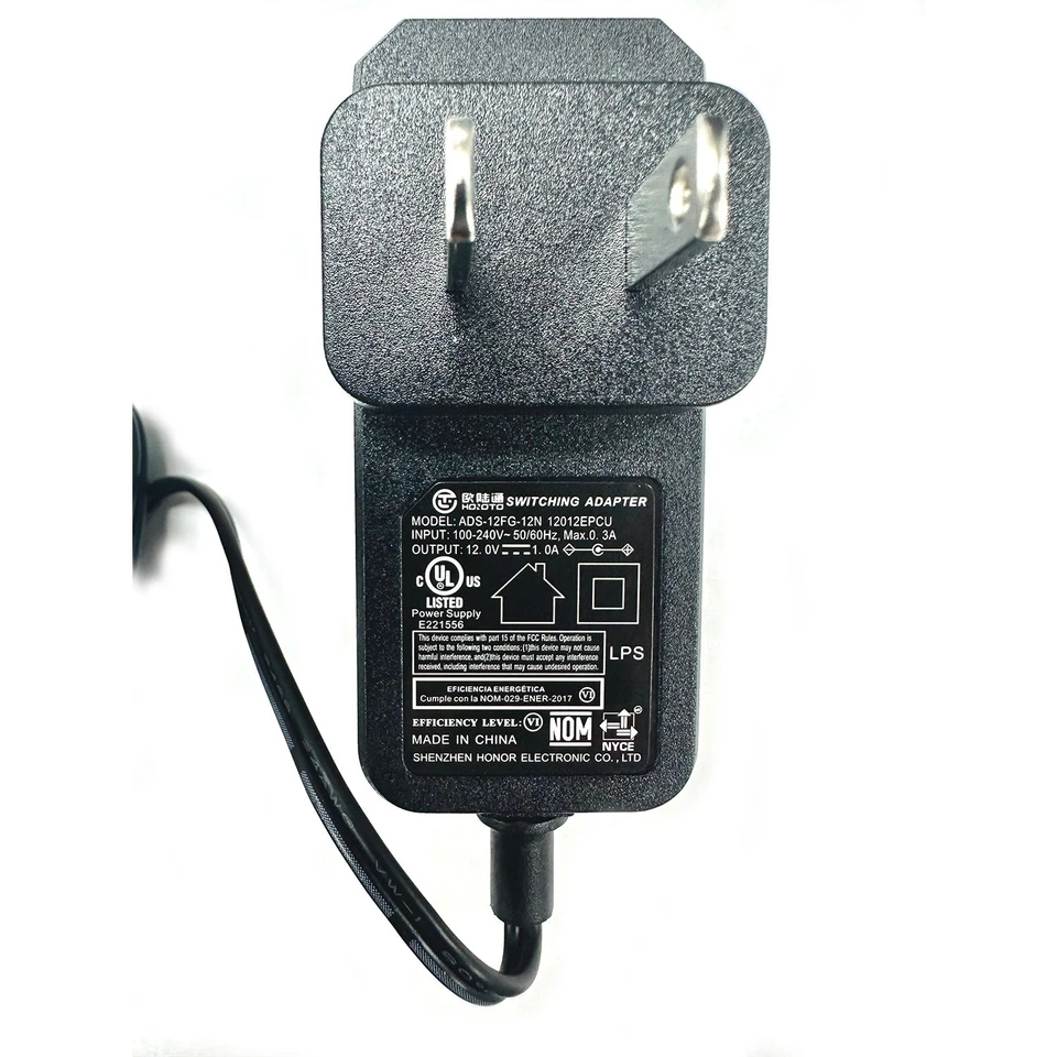 UL Listed 12V DC 1Amp 1A 1 Amp Power Supply Switch Adapter Transformer Charger   - Image 2 of 2