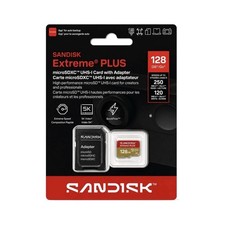 SANDISK - 128GB Extreme PLUS microSDXC UHS-I Memory Card with Adapter, R/W up...