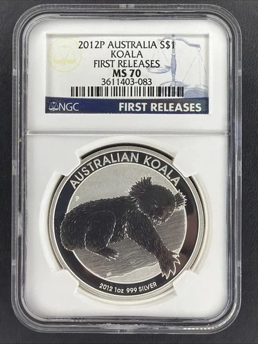 2012 P Australia S$1 Koala MS 70 Silver Coin First Releases NGC **NO RESERVE**