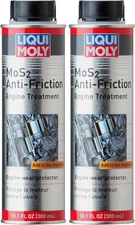 Liqui Moly MoS2 Anti-Friction Engine Treatment | 300 ml | Oil additive Pack of 2