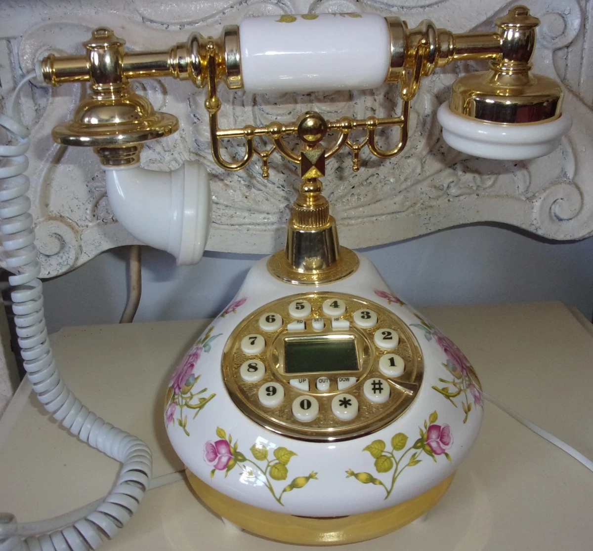 Telefoni da parete classici per telefono fisso con suoneria meccanica, telefono da parete a linea singola 2554 con indicatore di posta vocale, telefono retrò da parete impermeabile, vecchio telefono