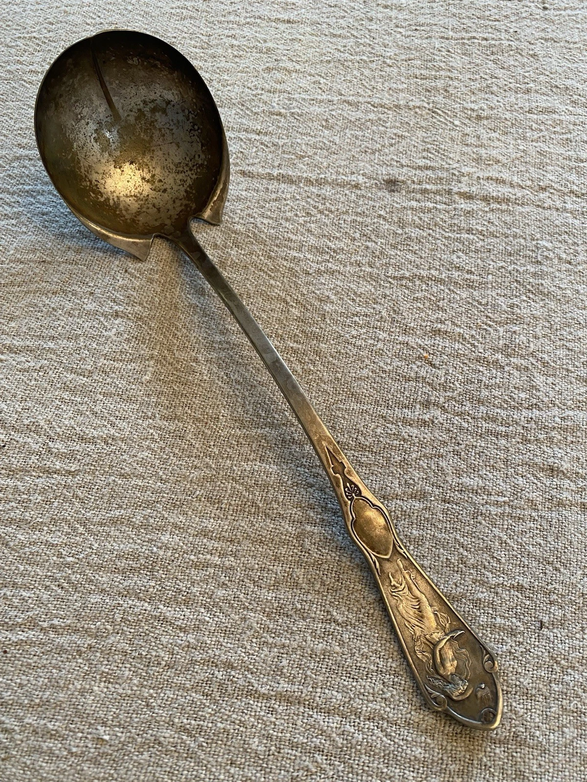 12" Antique Reed & Barton Gravy Ladle Silver Plate c.1875