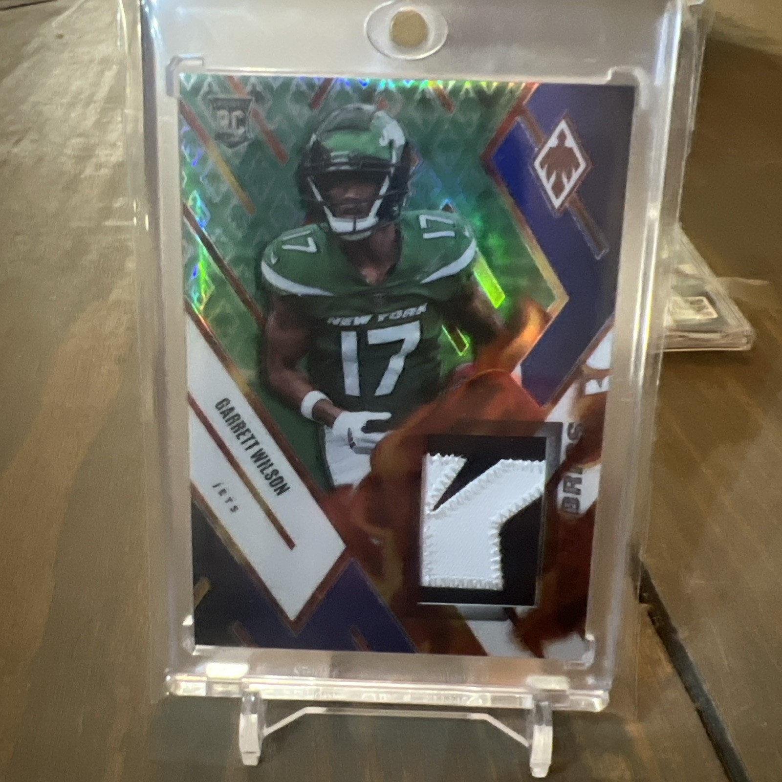 Garrett Wilson Panini Phoenix Fire Fabrics #FIRE18 Blue Prime