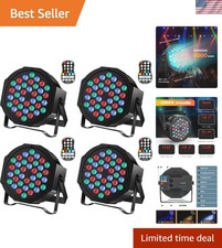 Rechargeable Wireless LED Uplights - RGB 36W Lighting for Events 4 Pack
