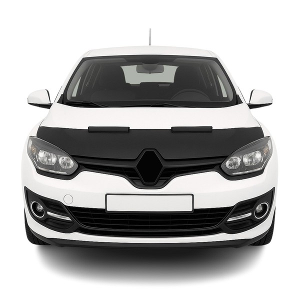 Haubenbra Steinschlagschutz Bonnet Bra FüR Renault Megane 2009-2016 Schwarz Halb-image