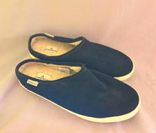 Staheekum Women  s Black Suede Shearling Lined Slip-On Slippers Size 9