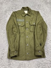 Vtg Military Shirt XS US Army Field M-51 1951 Olive Green Wool Korean War OG-108
