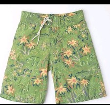 Vintage Polo Ralph Lauren Swim Trunks Green Pony Green Beach Sz 10/12 O9
