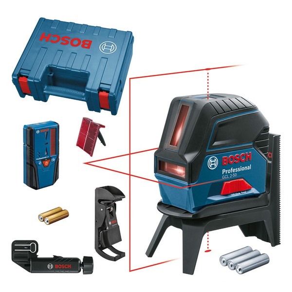 Bosch Kombilaser GCL 2-50 / 3X 1,5 V-LR6 Im Handwerkerkoffer - 0601066F01-image