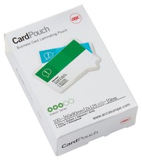 Image of GBC 60x90mm 2x125 Micron Gloss Card Laminating Pouches, Pack of 100, 3743157 2 x