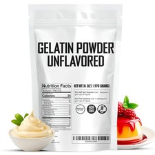 Gelatin Powder Unflavored 6 oz - Bulk Bag - Gelatina Sin Sabor en Polvo -...