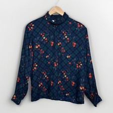 Pendleton Country Sophisticates Blouse Made In USA Women 16/L Tartan Plaid