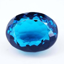 Stunning 52.45 Cts Natural London Blue Topaz Oval Flawless Certified Loose Gem