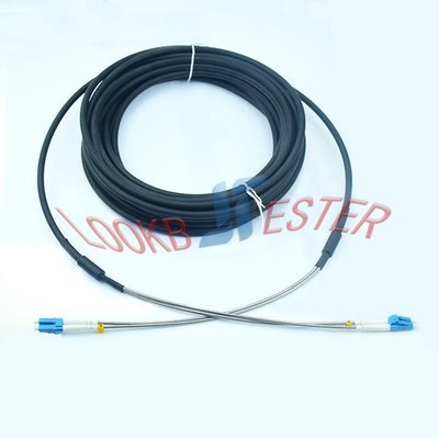 Outdoor Field Fiber Patch Cord LC to LC UPC SM 9/125 Duplex Fiber Cable 50M #tk