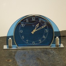 Art Deco - Cobalt Blue, Smiths Sectric  Clock, 1930s - Running Beautifully