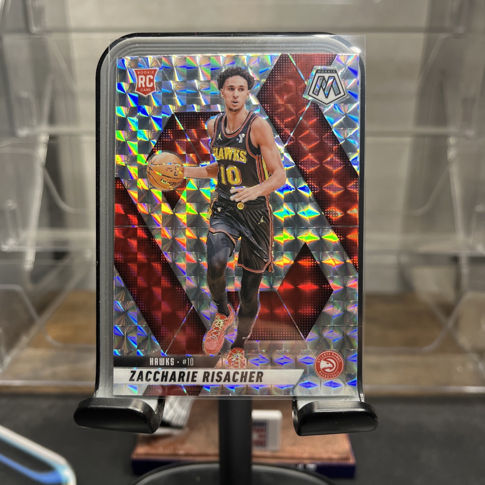 2024-25 Panini Mosaic - Rookies Zaccharie Risacher #213 Mosaic Prizm (RC)