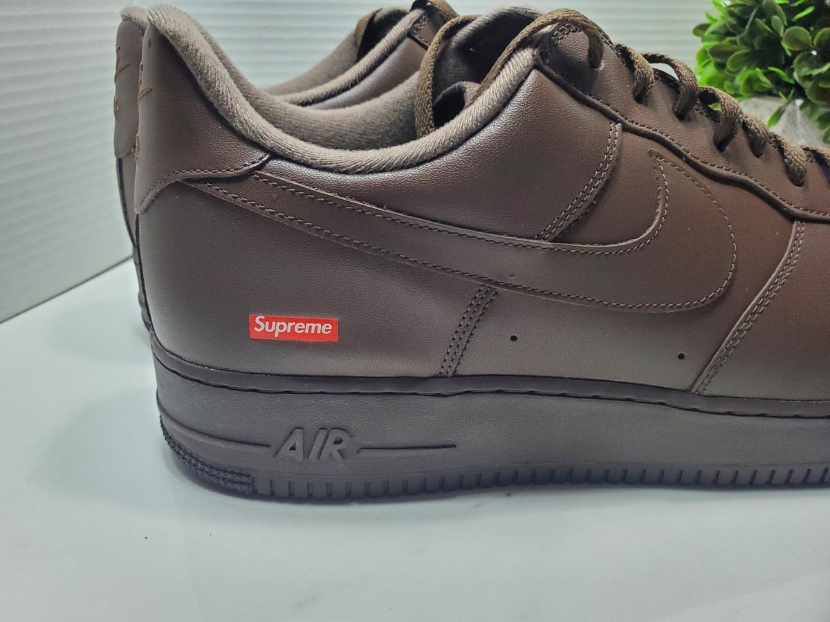 Nike Supreme x Air Force 1 Low Box Logo - Baroque Brown Size 18