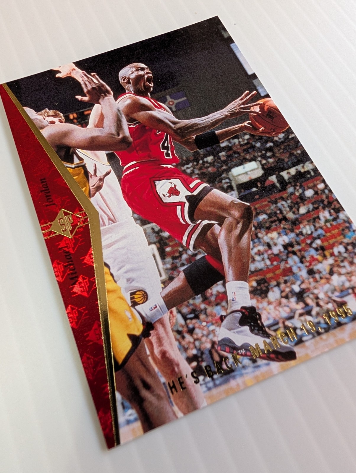 Michael Jordan 1994-95 Upper Deck SP  #MJ1 "He's Back" Red Foil #45 Jersey