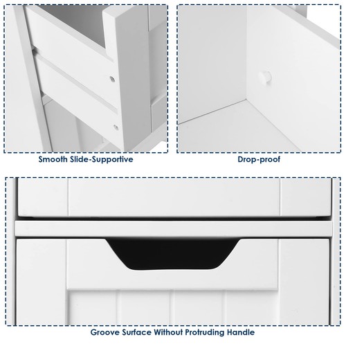 FOTOSOK Bathroom Storage Cabinet Bathroom Cabinet with 4 Drawers 11.8” x 11.8... - Picture 6 of 9
