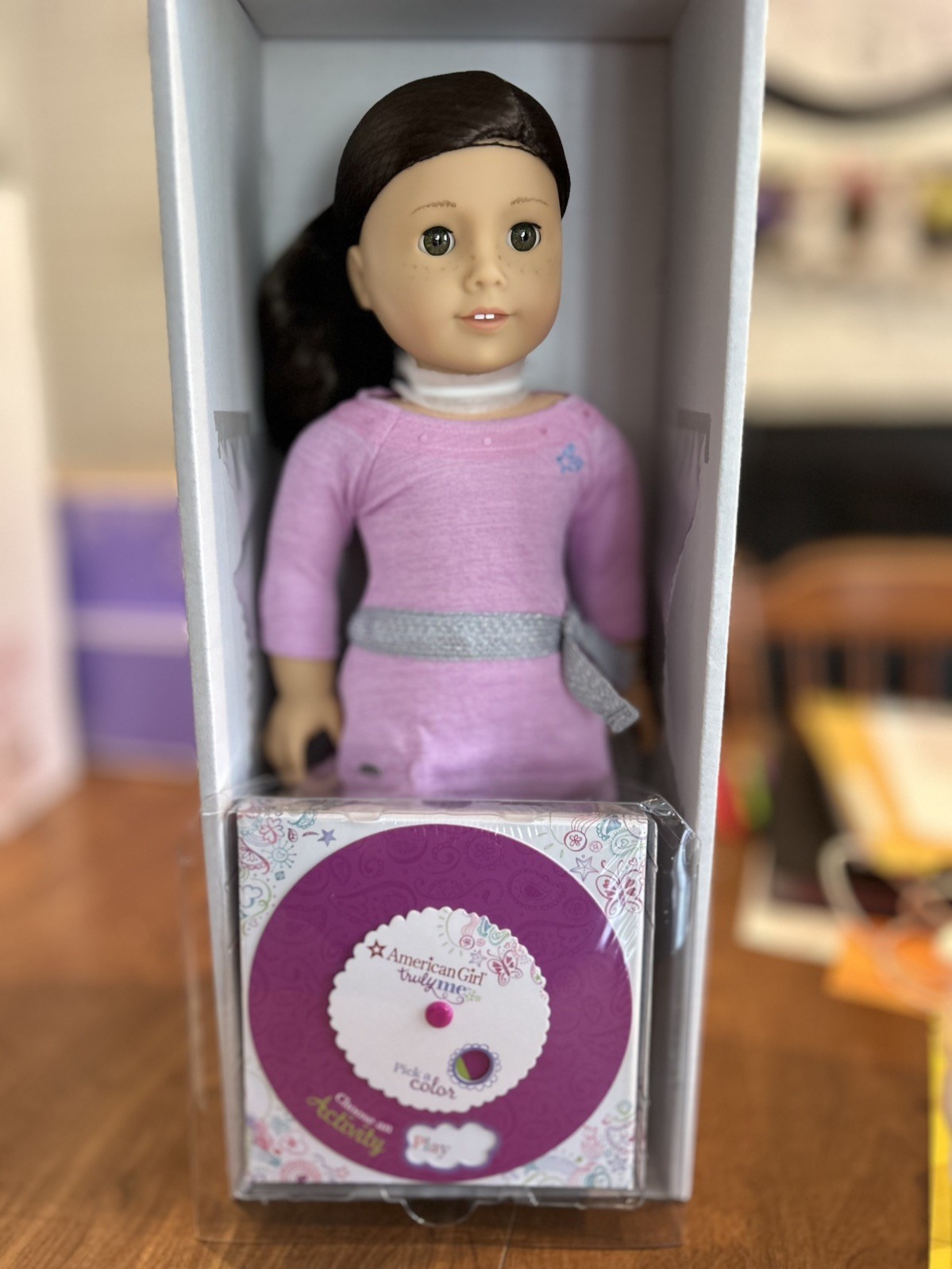 SALE!   American Girl Truly Me Doll #55  Brown Hair Hazel Eyes Freckles Retired 