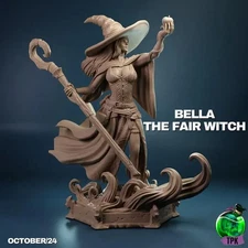 Bella Female Human Sorcerer/Warlock/Wizard Unpainted Miniature | D&D | DnD Mini