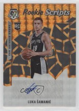 2019-20 Panini Mosaic Rookie Scripts Orange Prizm Luka Samanic #RS-LKS Auto 1p5