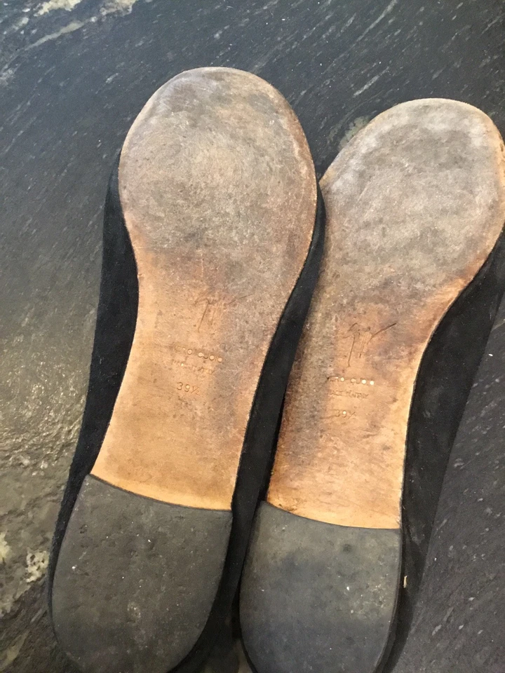 Authentique Ballerines Daim Noir Giuseppe Zanotti 39,5  - Photo 3/4