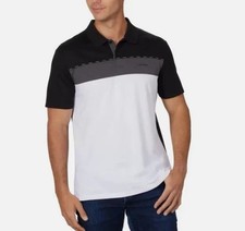 Calvin Klein Mens XXL Polo Shirt Black Classic Fit Logo Short Sleeve NWT