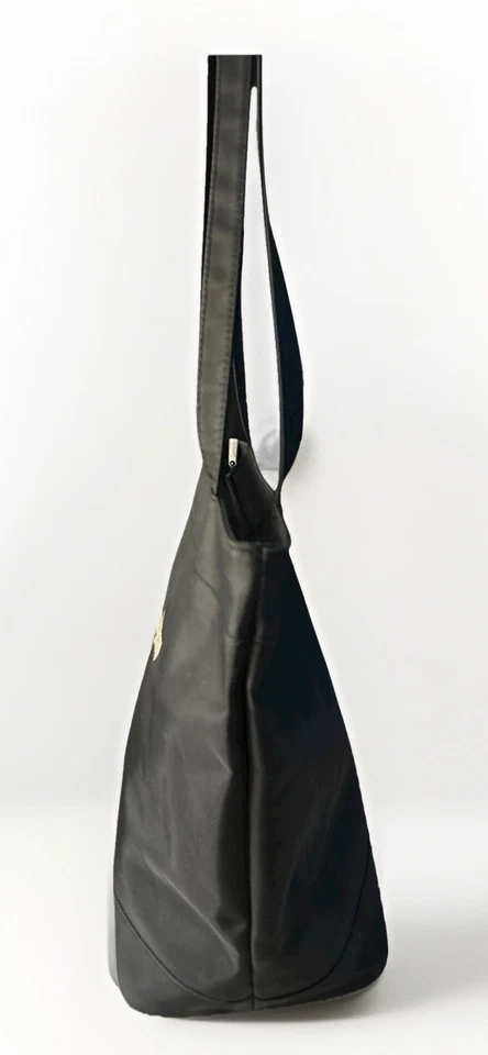 Bolso de Mano Neiman Marcus Negro Blanco Bordado Gemline Shopper Grande Foto 3 de 4