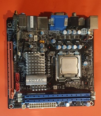   Zotac GF9300 itx Mainboard, WiFi , 4GB RAM, Q9300 CPU, Kühler, GTX550Ti   